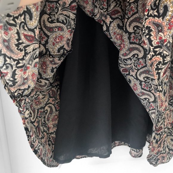 Black Tape/ Dex- Paisley Waist Pleat Vintage-Style Hippie Wrap Dress - Picture 9 of 13